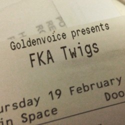 Tickets arrived #fkatwigs #twigs #icon