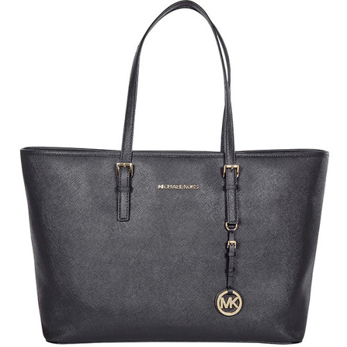 Michael Kors Jet Set Multifunction Tote Handbag in Black ❤ liked on Polyvore (see more Michael Kors)