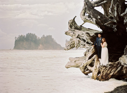 This elopement is beyond stunning. Photographed by Ryan Flynn in beautiful La Push, Washington.