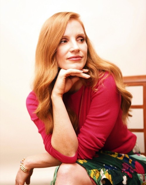 Jessica Chastain photographed for the Finland press