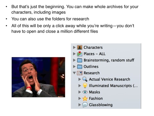 fencer-x:hamykia:midenianscholar:I’ve been using Scrivener for the past year or so for all my writin