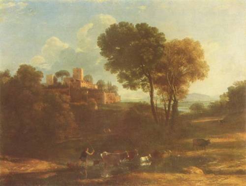 Villa in the Roman Campagna, 1645, Claude LorrainMedium: oil,canvas