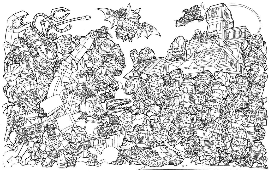 space-bridge-to-nowhere:  Super deformed Transformers by Hidetsugu Yoshioka, created