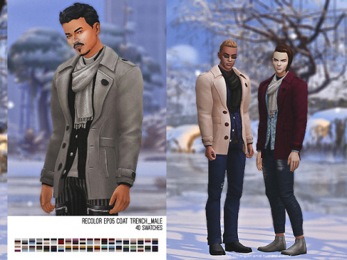 helgatisha:[helgatisha] Recolor EP05 Coat Trench_maleDownload - simfileshare | thesimsresource40 swa