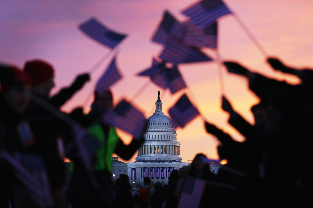 gettyimages:  Barack Obama Sworn In As U.S. President For A Second Term People wave