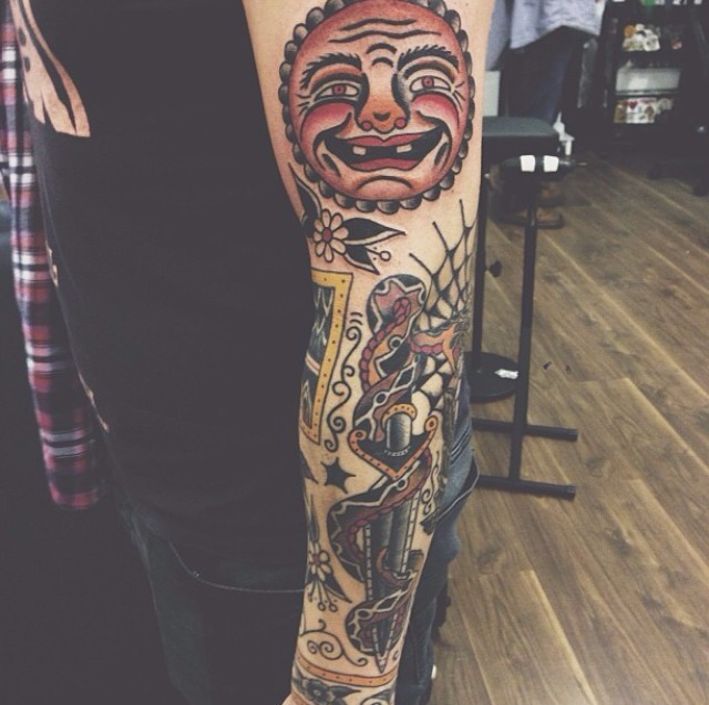 fuckyeahtraditionaltattoos:  Rich Hadley - Manchester, UK 