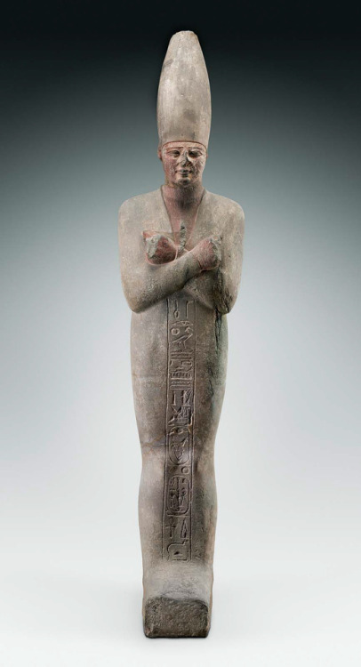 Osiride Statue of King Mentuhotep III, re-inscribed for King MerenptahThe pose of this life-sized st