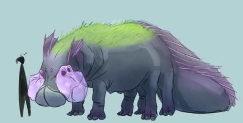 The first big guy is a creature design for the “cows” of the planet Illthos.Second is a common pet f