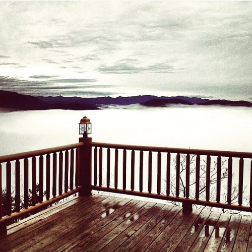 Missing this place right about now. Yes, that is a sea of clouds.  #cabin #vacationhome #mountains #