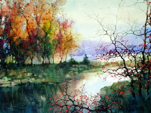 iamjapanese: Z. L. Feng（Chinese） watercolor    here, here and here