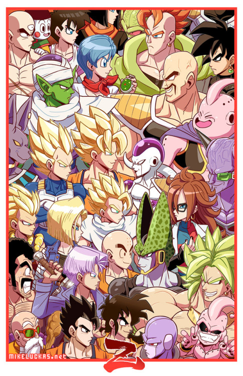 mikeluckas: Get hyped for FighterZ!  (I know some of these are not in the roster but hey I needed to fill space)  (a homage to the MvC poster by Bengus) 