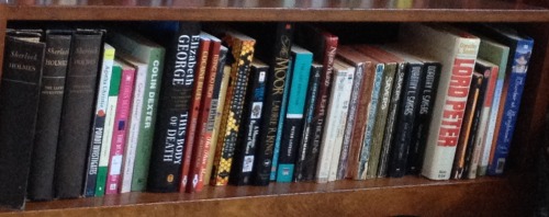 My collection of mystery fiction takes up an entire shelf now.