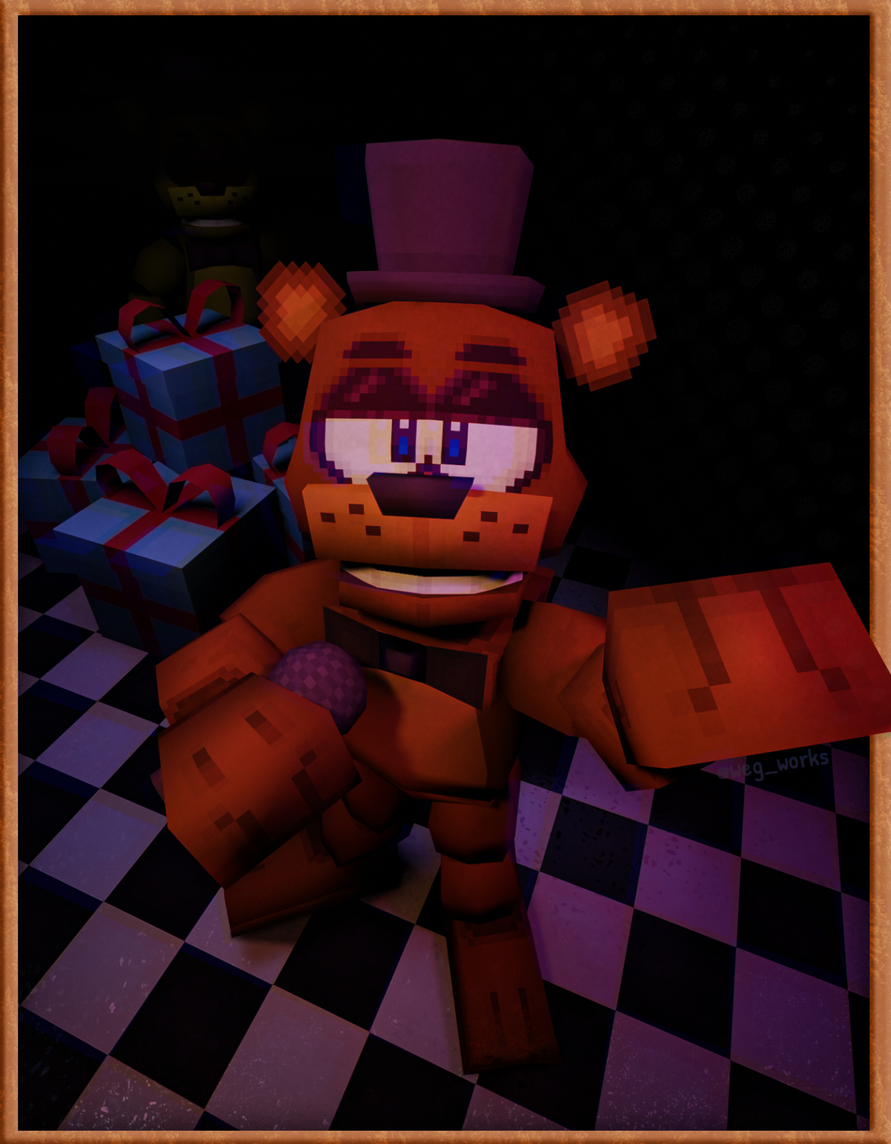 Withered Freddy Fazbear  FNaF 2 Series Minecraft Skin