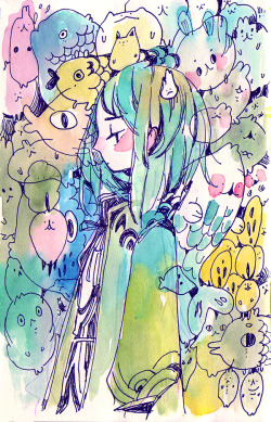 maruti-bitamin:  sketchbook sketches staedtler fineliner + watercolour 