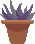 purple succulent pixel