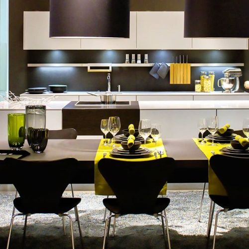 Contrast can be so exciting in kitchens. It creates a dimensional, dynamic experience as one moves a