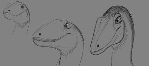 Some dino character sketches for recent commission I finished.