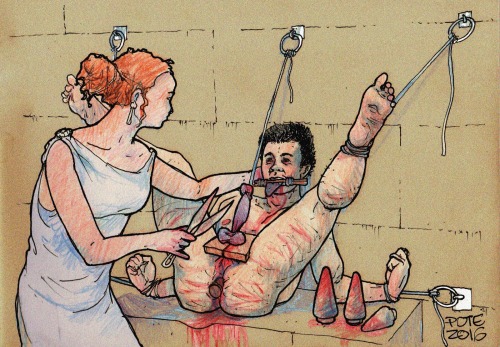 Art by Pote: www.bdsmmaledrawings.blogspot.com