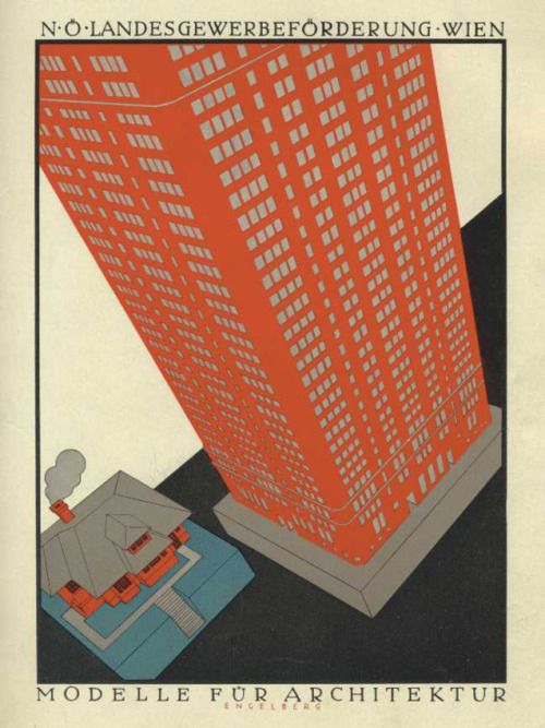 Violette Engelberg, poster draft for “Architectural models” 1923. From: Julius Klinger, Poster Art i