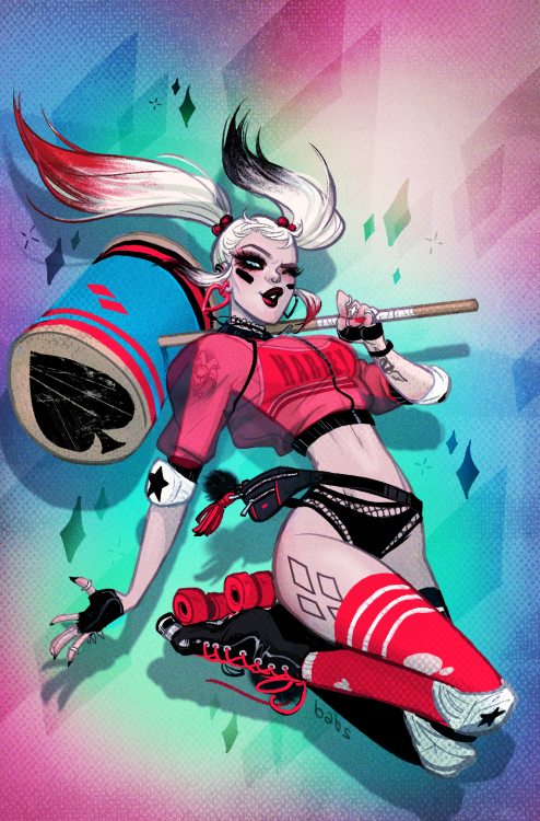 babsbabsbabs:  ♤ ♧  ♥ ♡ ♢   Exclusive Harley Quinn #1 variant cover for @friedpiecomics! Be sure to pick it up Aug 3rd! ♤ ♧  ♥ ♡ ♢  