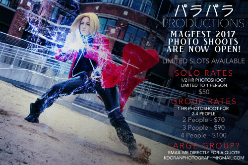 Need a photoshoot for MAGFest? I’m now accepting slot requests!There’s more information in the signu