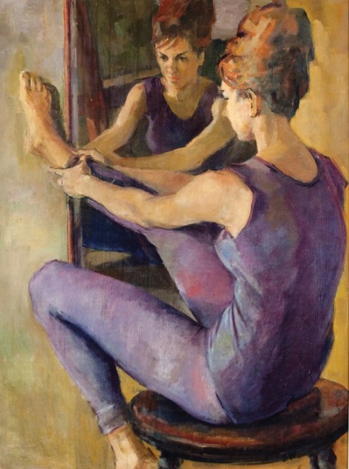 terminusantequem:Barrington Watson (Jamaican,  1931-2016), Dancer at Rest, c.1962. Oil on canvas, 52