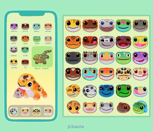 Gecko icon pack (iOS, desktop) / galaxy themes / LINE themes
