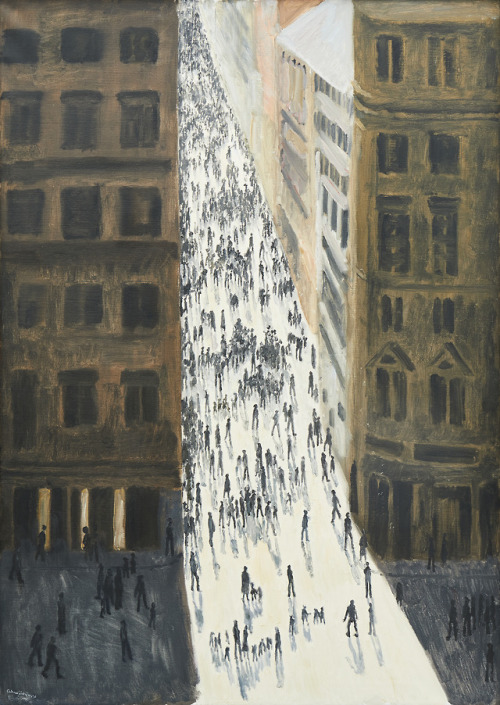 huariqueje:Via Condotti  , Rome   -    Bertram Schmiterlöw , 1982Swedish, 1920-2002Oil on canvas, 12