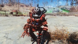 guywiththeguitar:Japanese modder,   Higeyosi added Thomas the Tank Engine faces to Fallout 4 robots