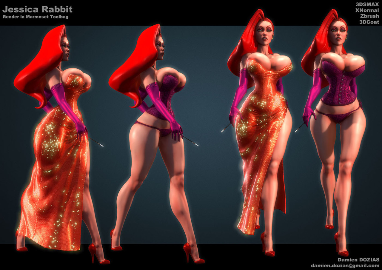 sternaz:  Fan Work based on Jessica Rabbit from Who Framed Roger Rabbit.and my design :