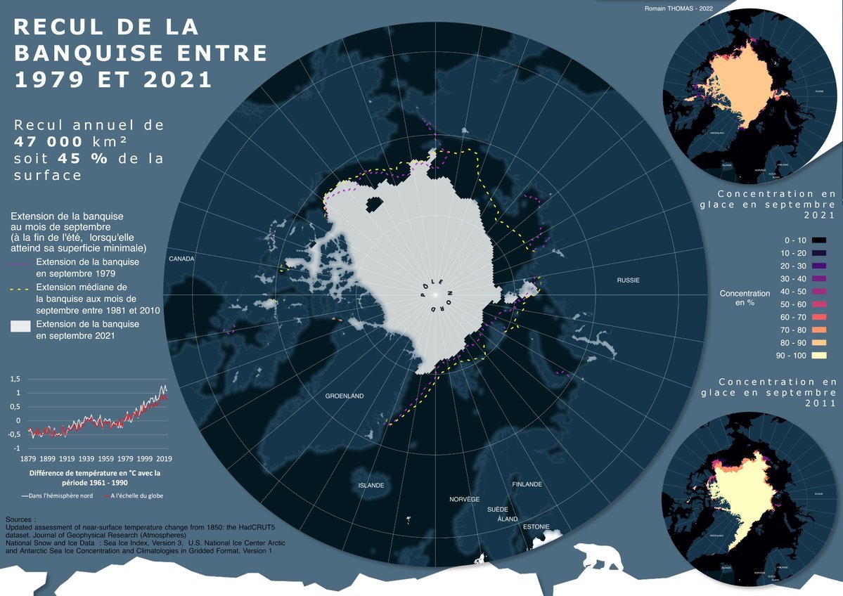 Impact of climate change on Arctic sea ice.... - Maps on the Web