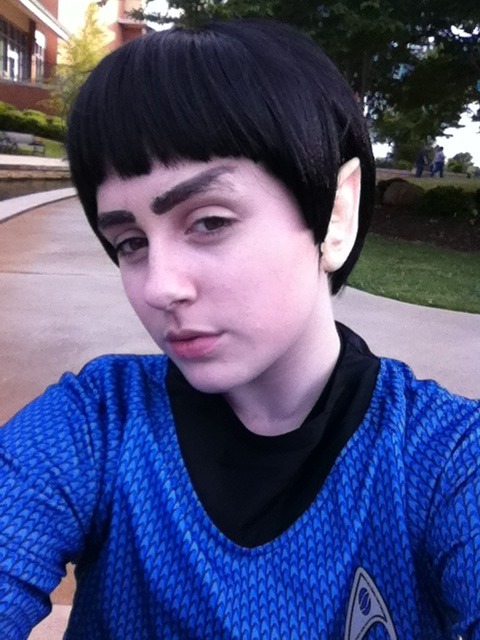 the-perks-of-being-a-winchester:  Kirk and Spock! Selfies in the park!