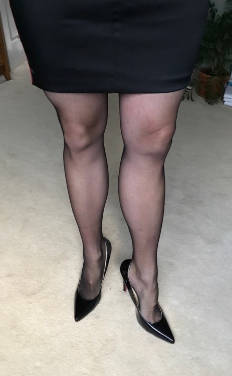 Mum teasing me with her new heels
