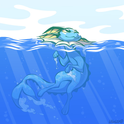 versiris: pokedump: 134 - Vaporeon Found quietly resting by lake shores. Its cell structure is simil