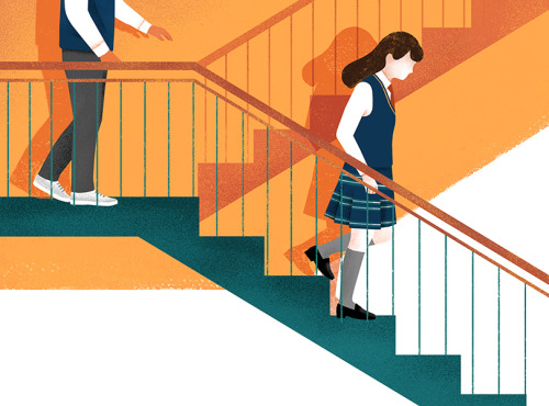 Editorial Illustration series for teenage novel by Ahra Kwon