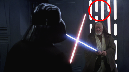 shittymoviedetails:In Star Wars (1977), in the background of the battle between Obi-Wan and Darth Va