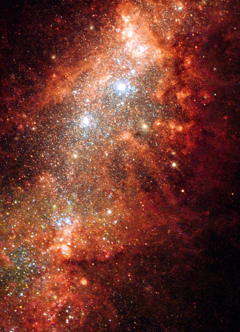 Supernova Bonanza In Galaxy NGC 1569 © Hubble