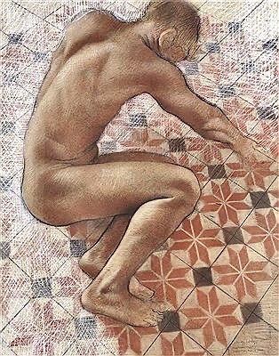 Porn Pics gay-curator:Male Nude Crouching (2004)Tomas