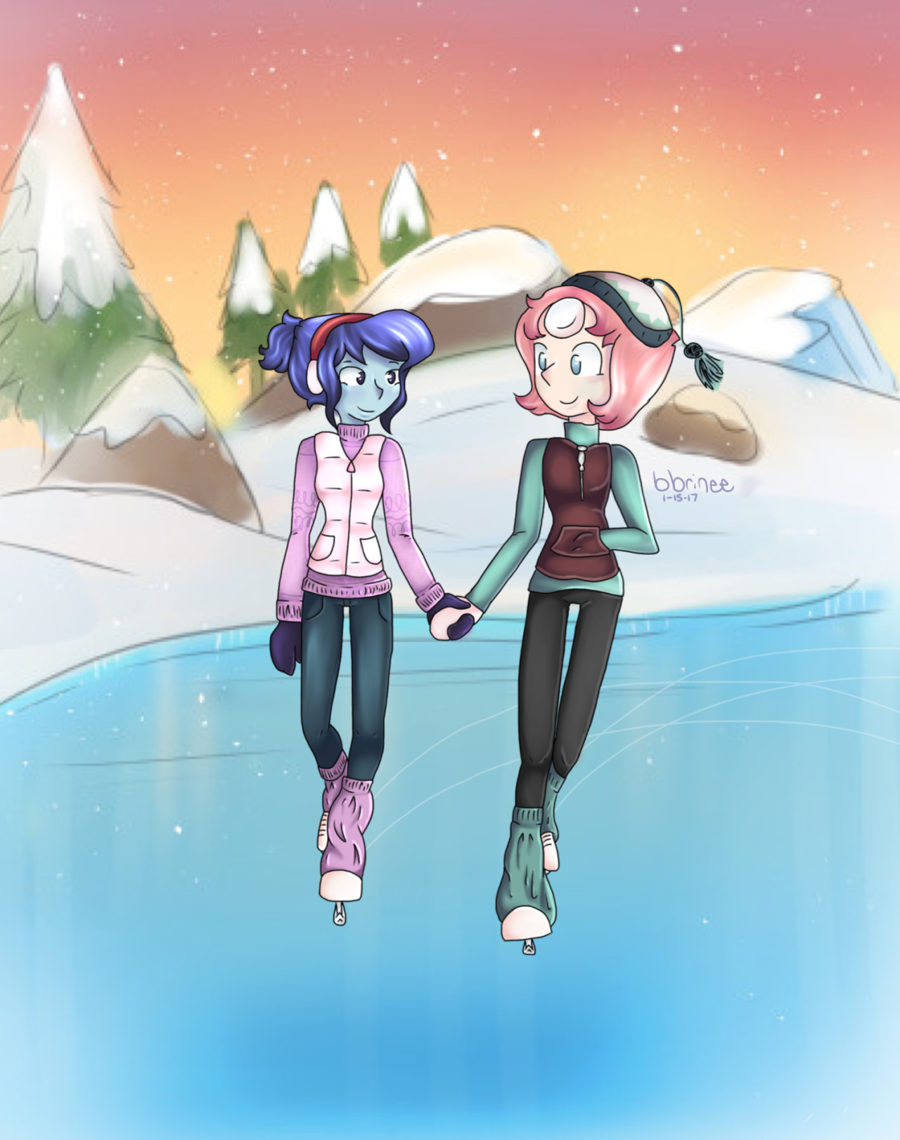 bbrinee:Pearlapis on ice! Thanks to @cubedcoconut for offering to do a simple background…