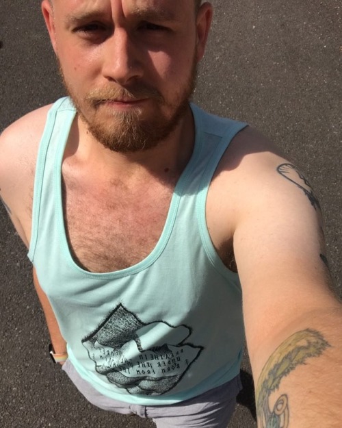 thelonelyhobbitcub:It’s too warm for anything else as of late 🤷🏼‍♂️ #selfportrait #scruffyhomo #bearded #beardedmen #vesttop #tanktop #descendedfromodin #inked #inkedguys #hashtagginghashtags #hashtagsfordays