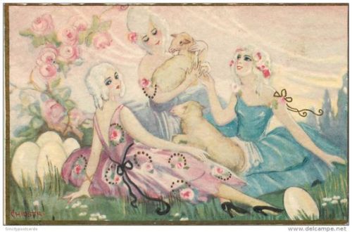 Vintage Postcard by Carlo Chiostri