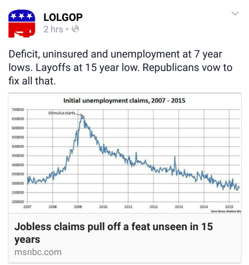 liberalsarecool:  GOP motto: “all good things must come to an end”  Basically