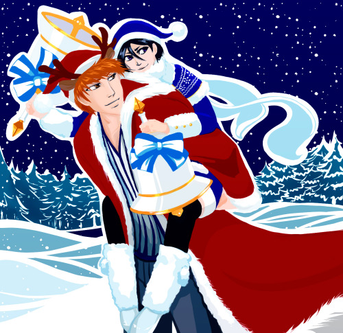 FINALLY I FINISHED IT XDRukia’s outfit from Bleach Brave Souls Christmas Special, Ichigo&rsquo