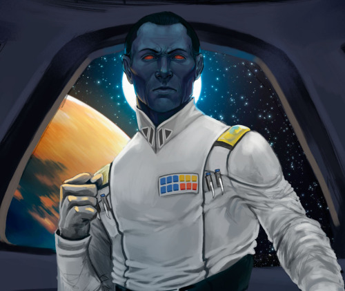 in celebration of thrawn being back in canonstill WIP, I will upload the entire picture next week wh