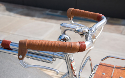 anilag:  Bicycle Love: Chrome Porteur Bicycle and Silver Helmet