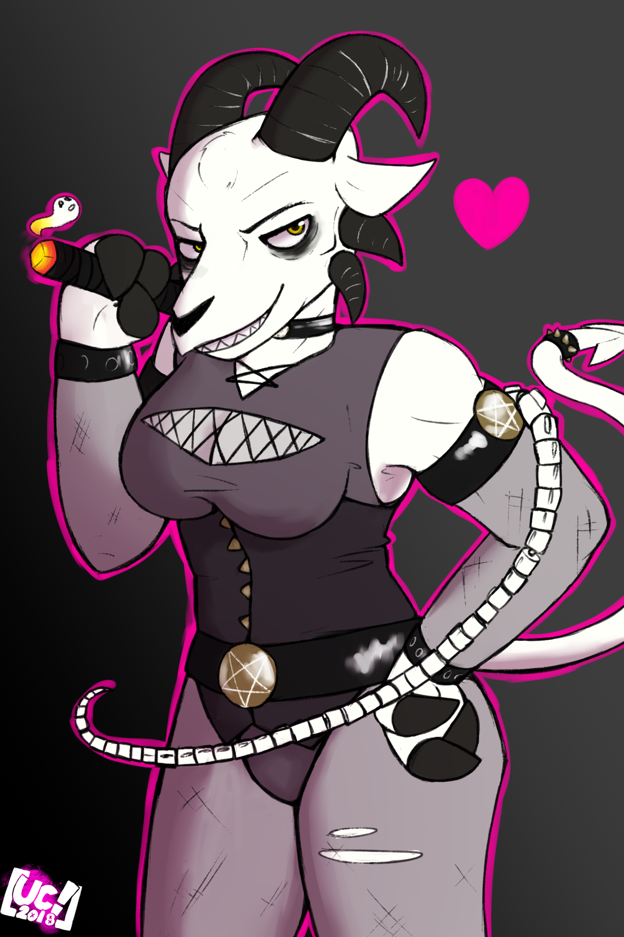 stedilnik:  unidentifiedcanid: @stedilnik Bit of fanart of best demon mom.  herThank