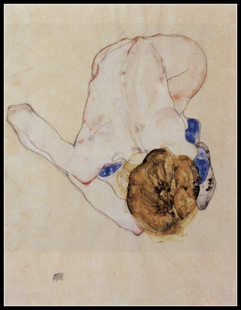 adhemarpo:  Egon Schiele - Femme  de dos - 1912 