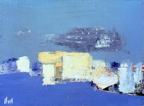 lawrenceleemagnuson:  Paysage Méditerranée 1954    Nicolas de Staël    oil on canvas 60 x 81 cm. 