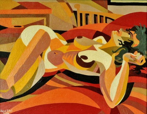 Porn photo engelart:   “reclining nude”, 1990 by