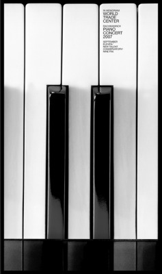 karenhurley:  World Trade Center Piano Concert poster. Minimalisticly brilliant By Ziad Alkadri 